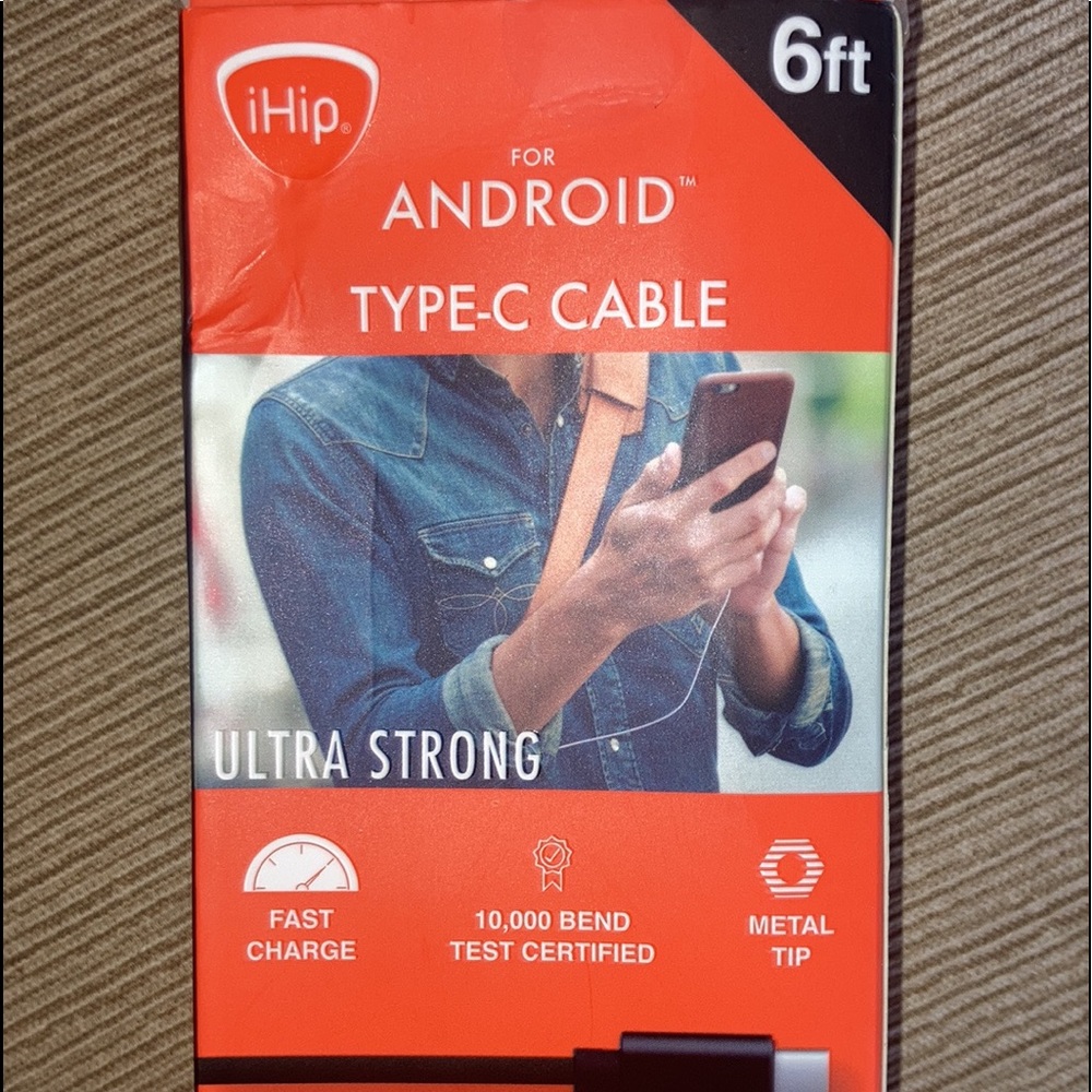 iHip Type C cable for Android 6ft